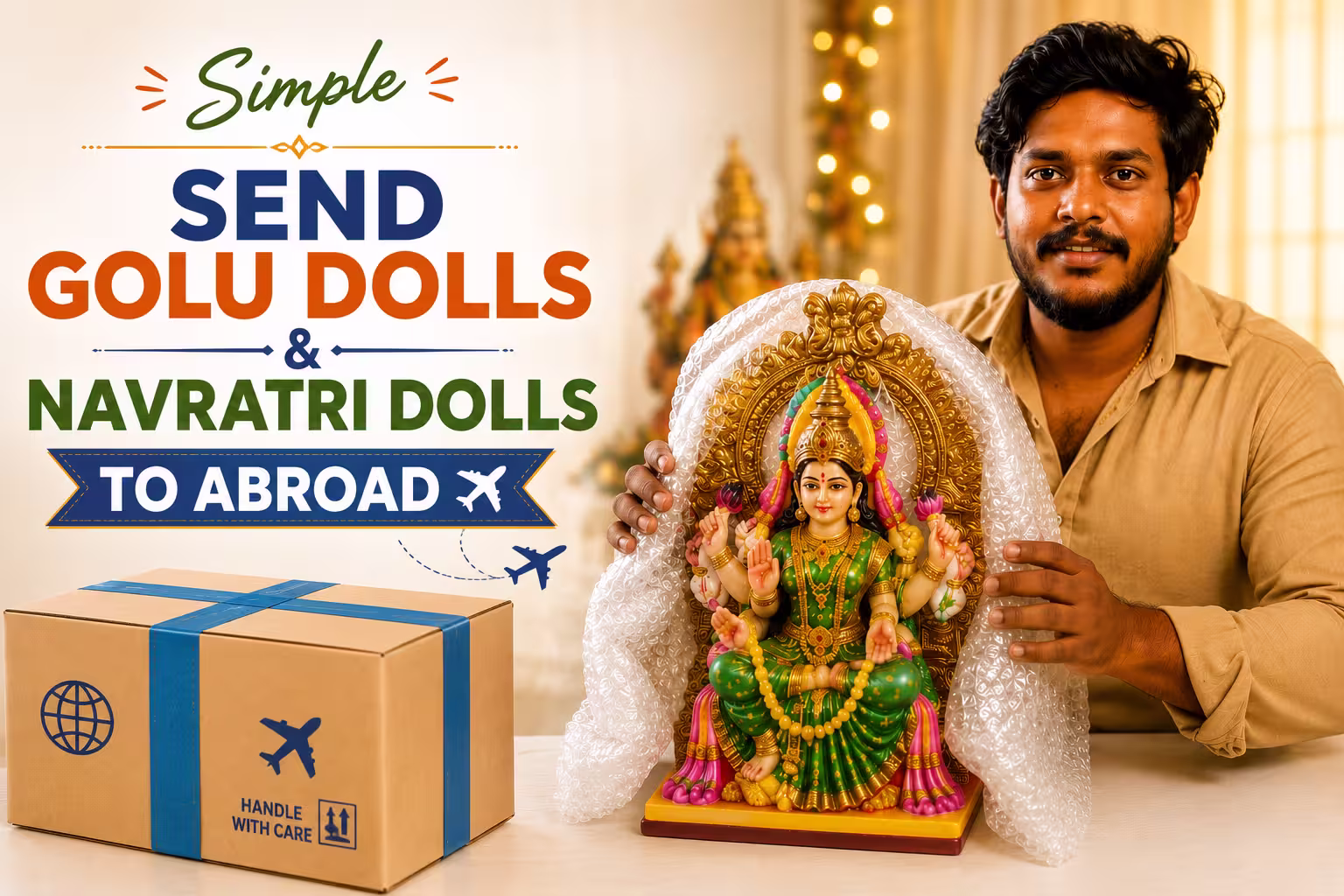 International Courier for Golu Dolls & Navratri Bommai | Shipping from India Worldwide